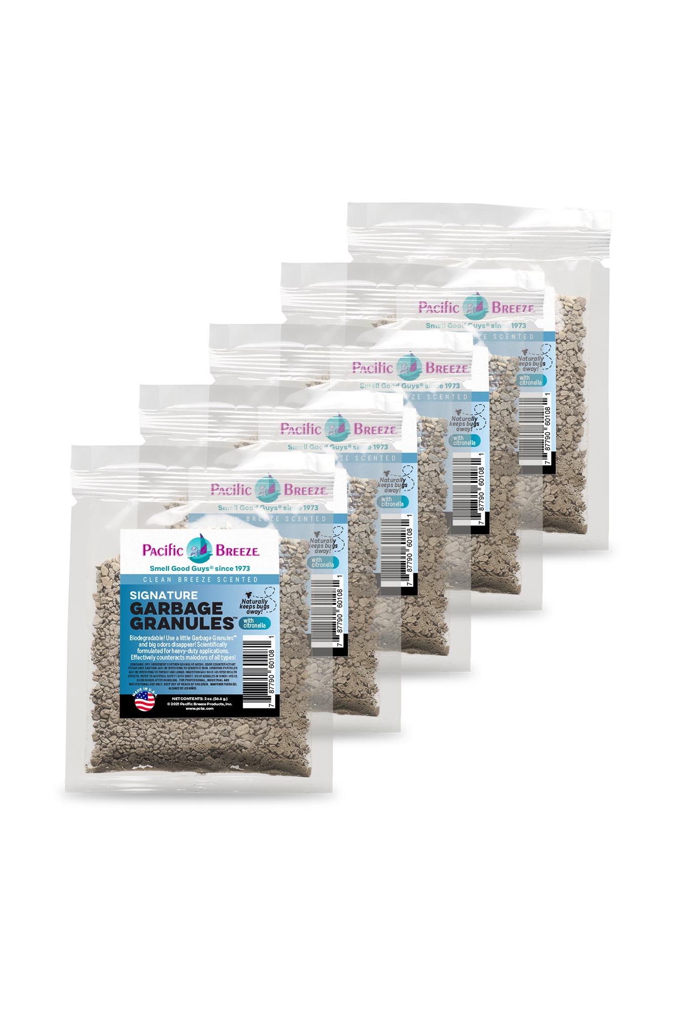 Pacific Breeze Garbage Granules™ Odor Control Packets - Signature, Limited Special (5 Packets)