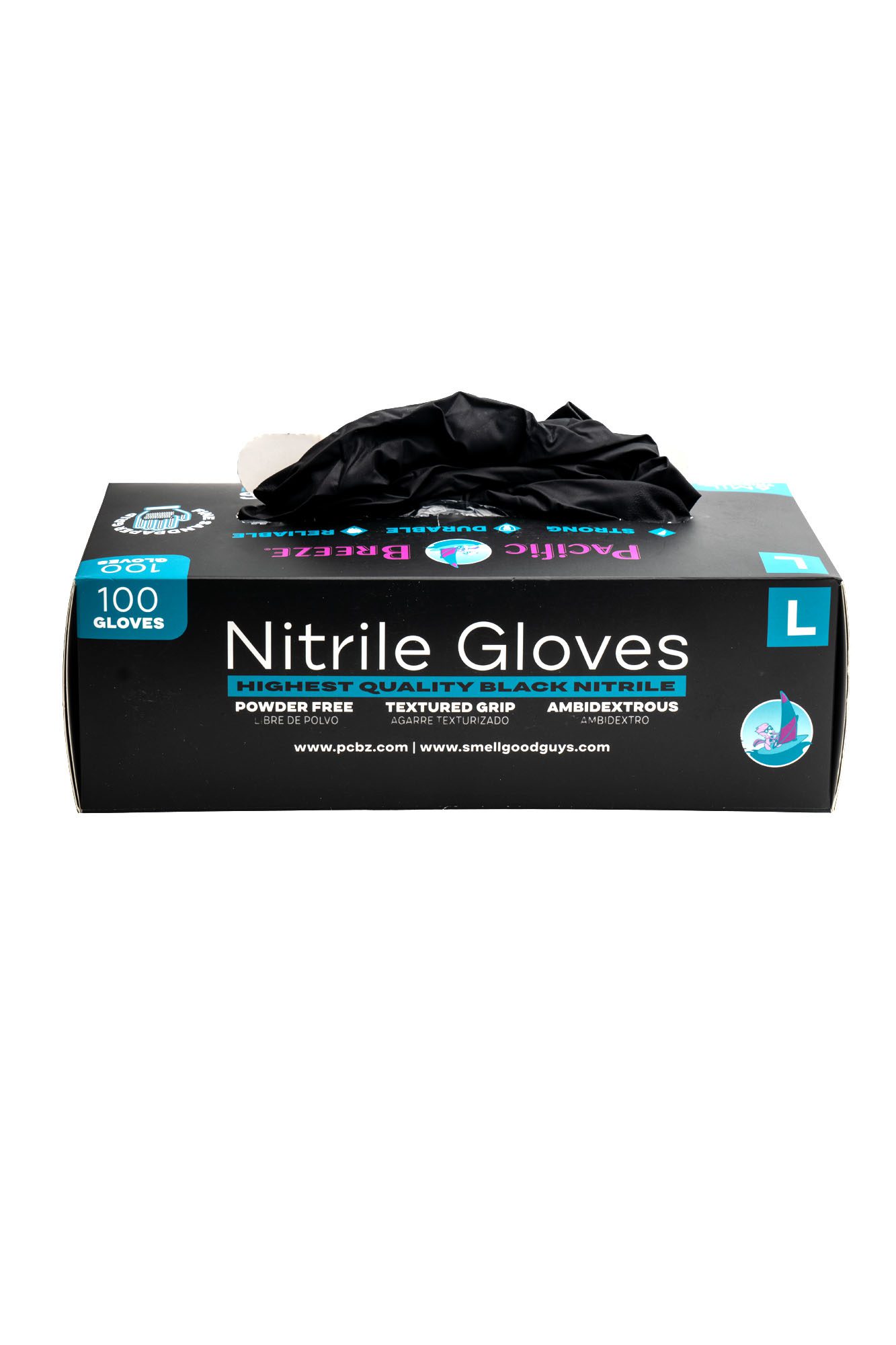 Pacific Breeze® Heavy Duty Black Nitrile Gloves 6MIL