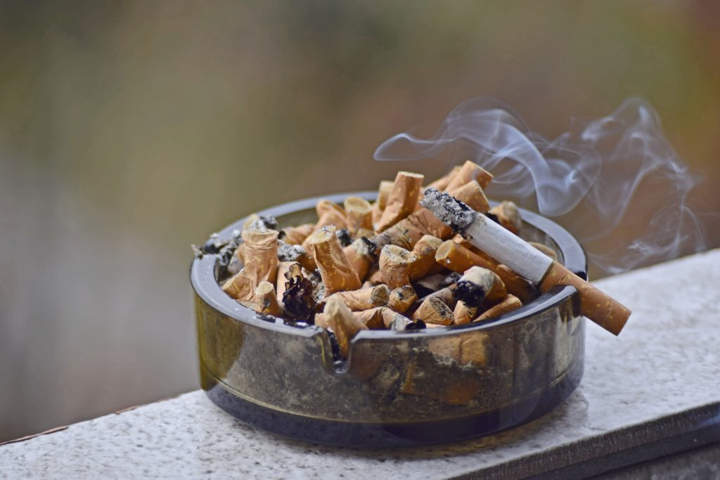 an ashtray

